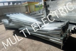 ผลงานของเรา เสาไฟถนน กิ่งเดี่ยว (Tapered)  ชุบกัลวาไนซ์